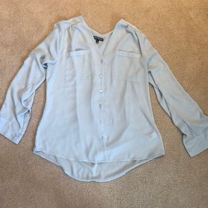 Powder Blue sheer button up